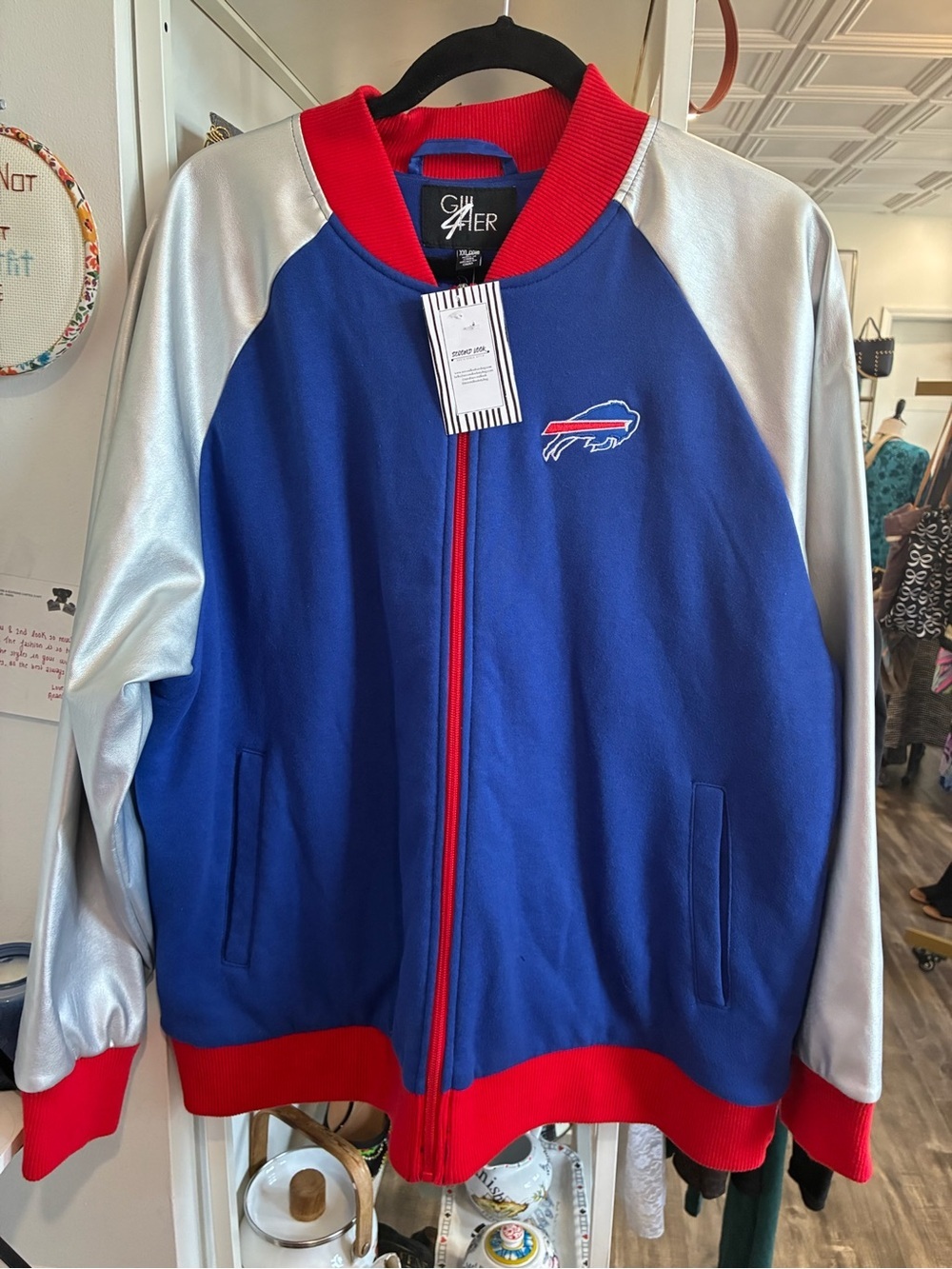 Buffalo Bills Blue & Silver Bomber Jacket